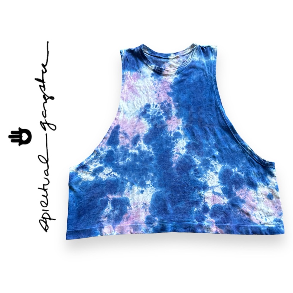 Spiritual Gangster x Soul Cycle Women's Sz M/L Blue Tie Dye Tank Top